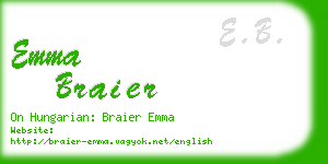 emma braier business card